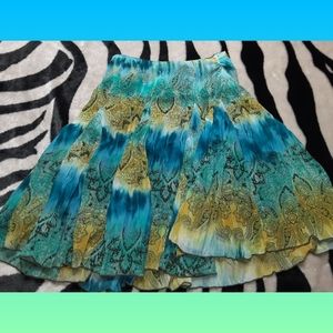 Blue & Green Flowy Dress Skirt